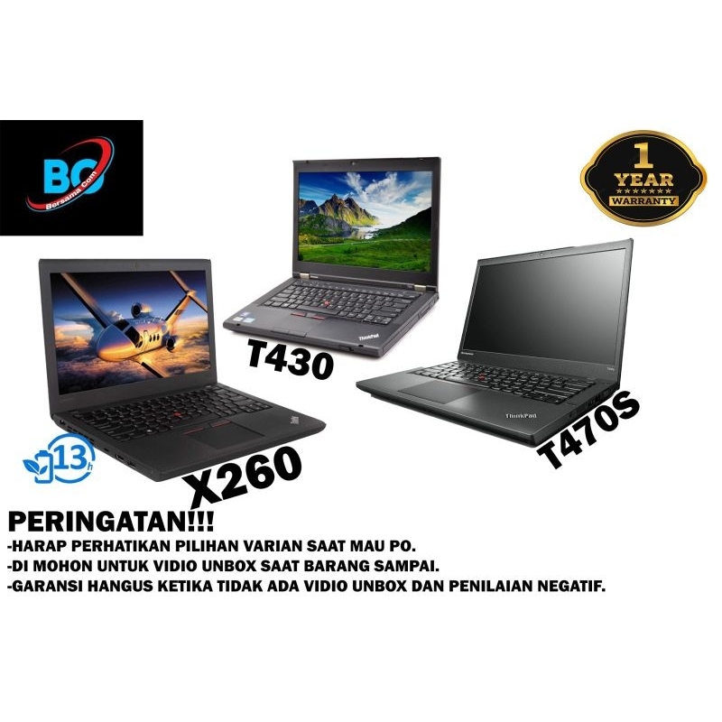 LAPTOP LENOVO X260 RAM VARIAN | LAPTOP MURAH SECOND CORE i7 CORE i5 BERGARANSI