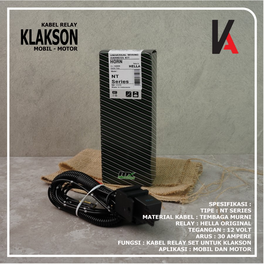 KABEL RELAY SET KABEL UNTUK KLAKSON MOBIL DAN MOTOR HELLA NT SERIES