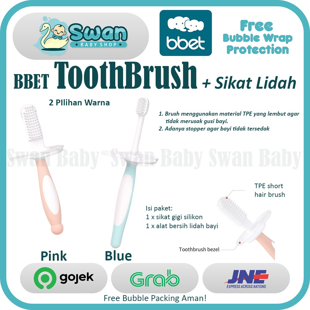 BBET Baby Toothbrush Sikat Gigi dan Lidah Bayi Isi 2 pcs