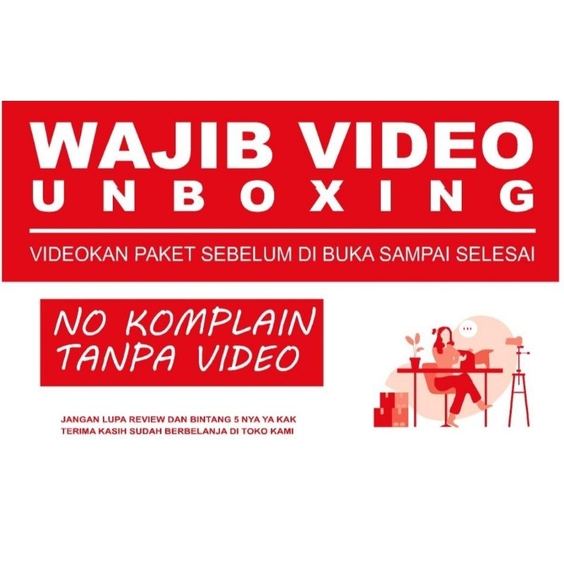 

STIKER WAJIB UNBOXING8 UK 10 X 6.5 CM WLBEE