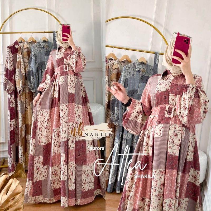 Dres gamis ALTEA maxy include belt cantik bahan shakila nyaman banget dipakai adem tidak nerawang or