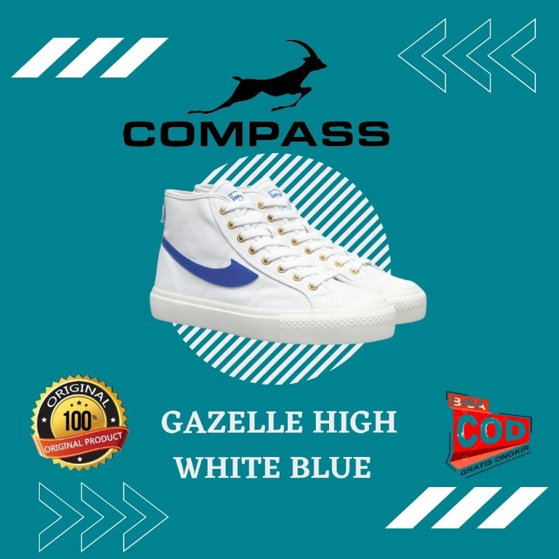 [ORIGINAL] Compass Gazelle High White Blue