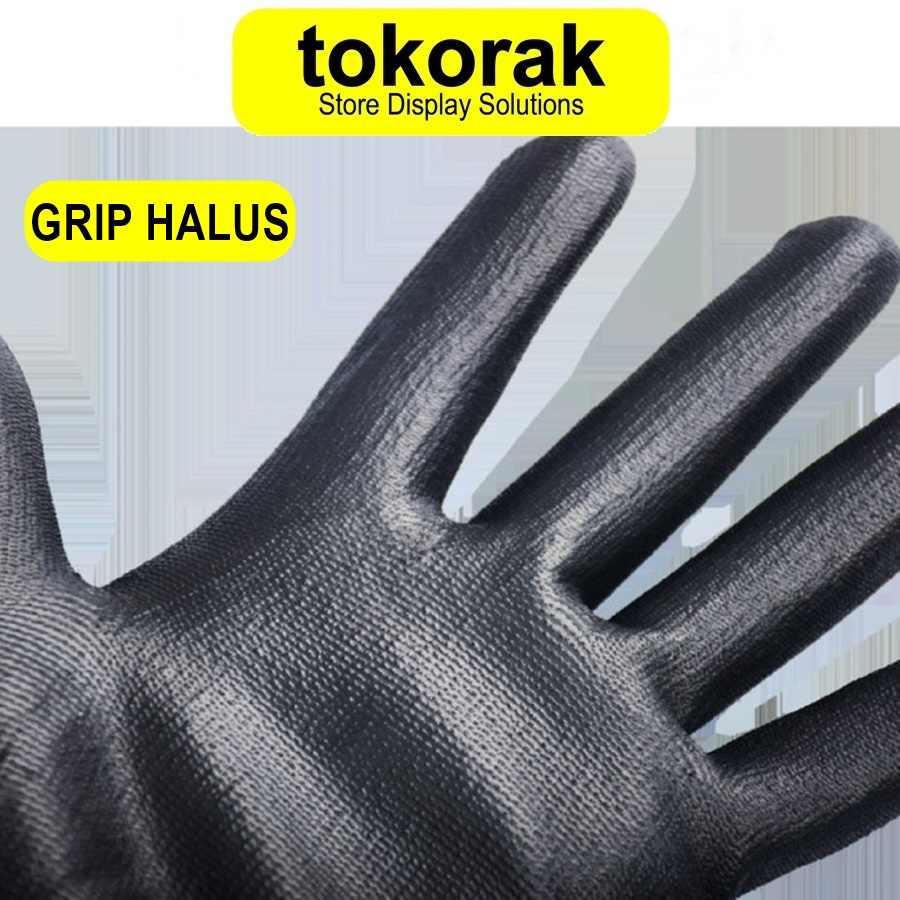 SARUNG TANGAN SAFETY PU KENMASTER GUNTER  GLOVE SARUNG TANGAN KERJA MEKANIK GRIP GT 3001 1001 SIZE L SARUNG TANGAN KERJA