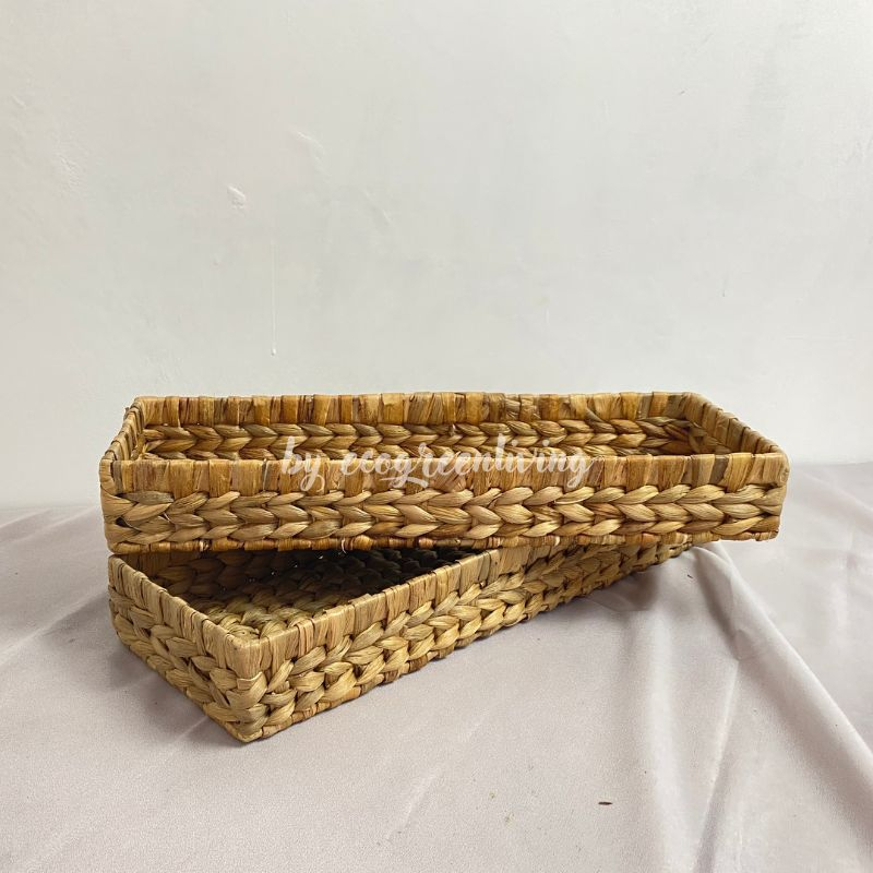 LONG TRAY NAPKIN / BAKI WATERHYACINTH TRAY NAPKIN FOR DESK / TRAY ENCENG GONDOK TATAKAN TOPLES