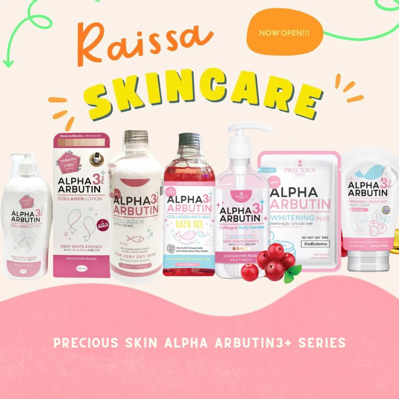 PRECIOUS SKIN - ALPHA ARBUTIN3+  SERIES | BATH GEL/CREAM | BODY LOTION / UNDERARM / CAPSUL PENCERAH
