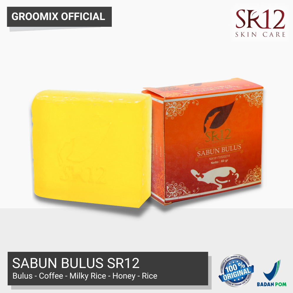 Sabun Wajah SR12 Sabun Bulus Pembersih Wajah dan Kulit Badan Atasi Jerawat Muka dan Badan Bersih Sabun Kulit Sehat Ori BPOM S94a