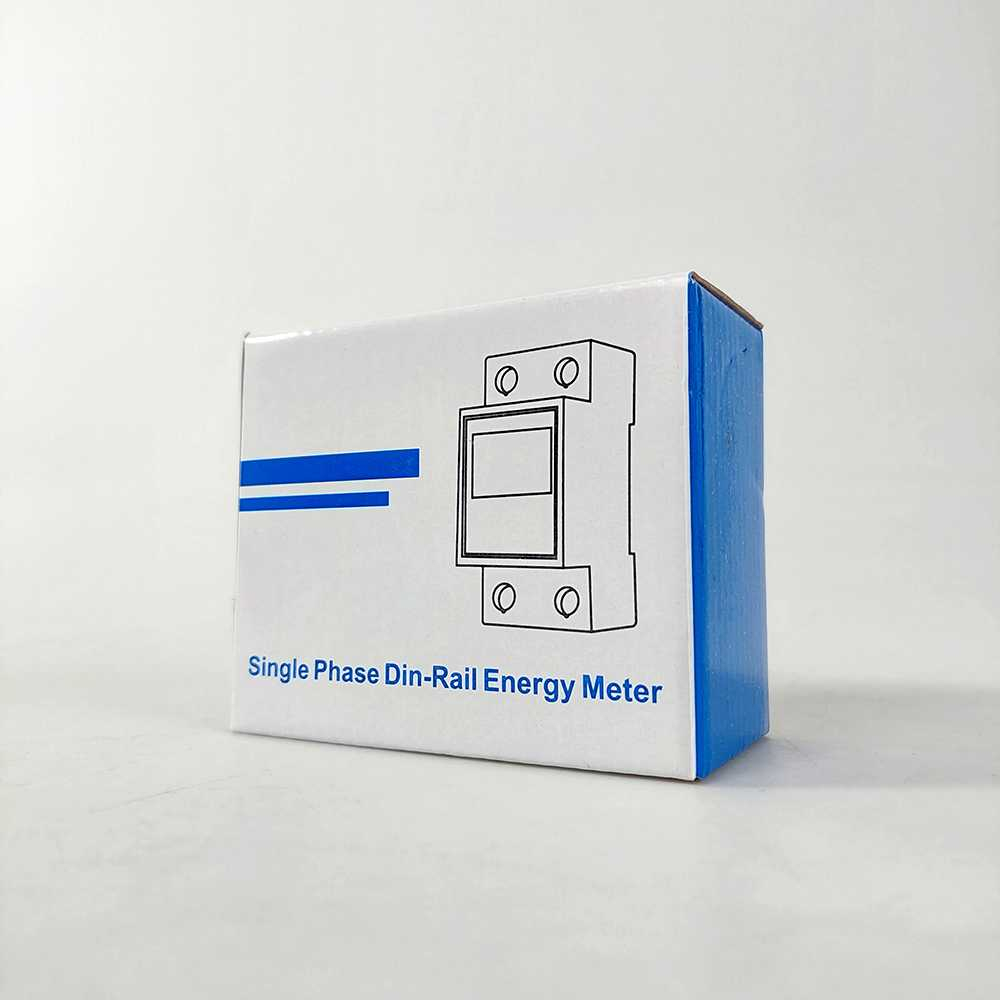 Meteran Listrik Digital Din Rail kWh Meter Single Phase 230V Layar LCD Cek Listrik Tanpa Tenaga Ahli Multifungsi