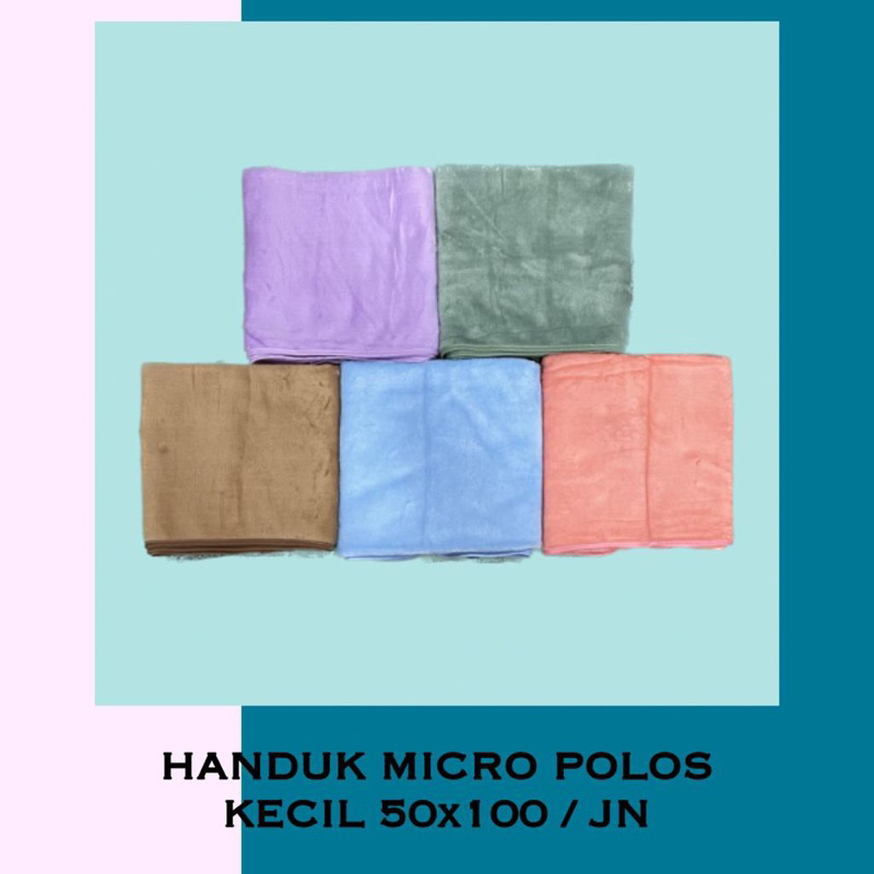 Handuk Mikro Polos Kecil 50x100cm / Handuk Bayi Lembut / Perlengkapan Bayi