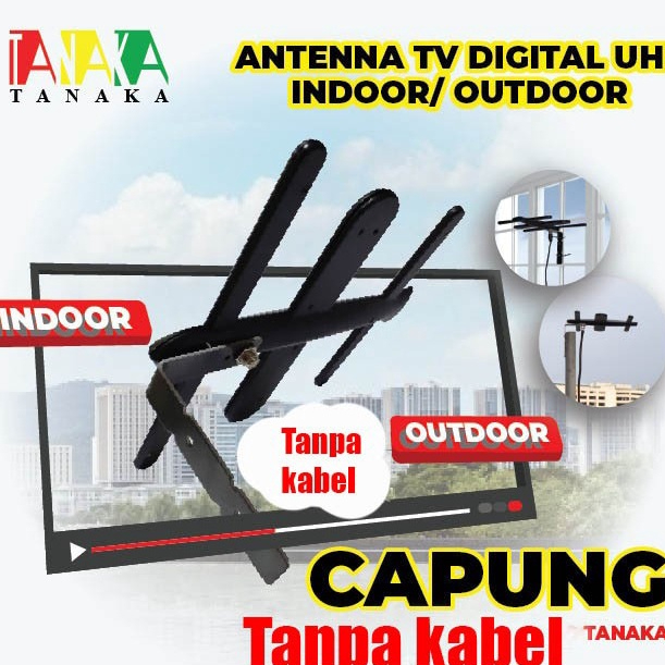 tanpa kabel - Antena TV Digital Outdoor Tanaka Type Capung