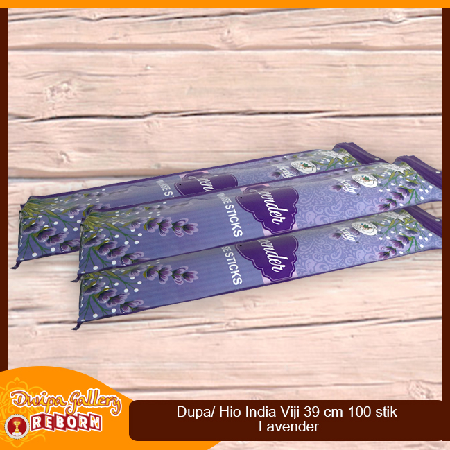 Dupa Hio Wangi Aromaterapi India Viji Lavender Isi 100 stik 39 cm