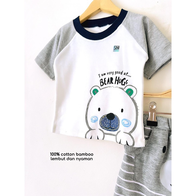 SURPRISED Baju Setelan Kaos Celana Pergi Jalan Lucu Fashion Anak Bayi Cowok Laki Murah Terlaris Lucu  / HI LONDON / LIL EXPLORER / DOUBLE DEKKER / WHALEY CUTE dance monkey leonardo happy koala bruno cubby