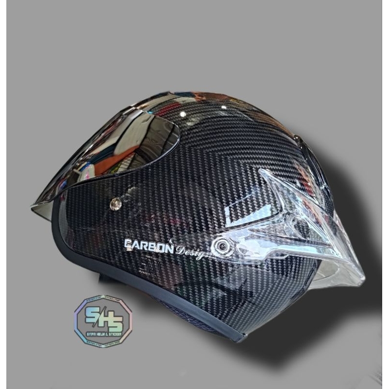 helm R-six everest karbon p ganteng