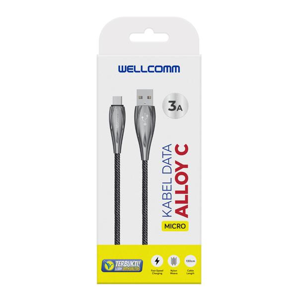 Kabel Data Charger Wellcomm V8 Micro Alloy C