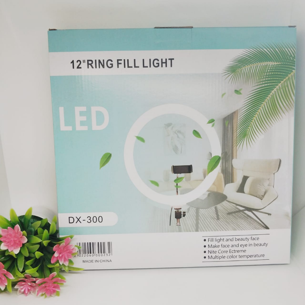 PROMO DX300 Ring Light LED 33CM VIBOX Lampu 33CM Make Up Lampu Ringlight + Tripod Full Besi Metal Premium 2.1m