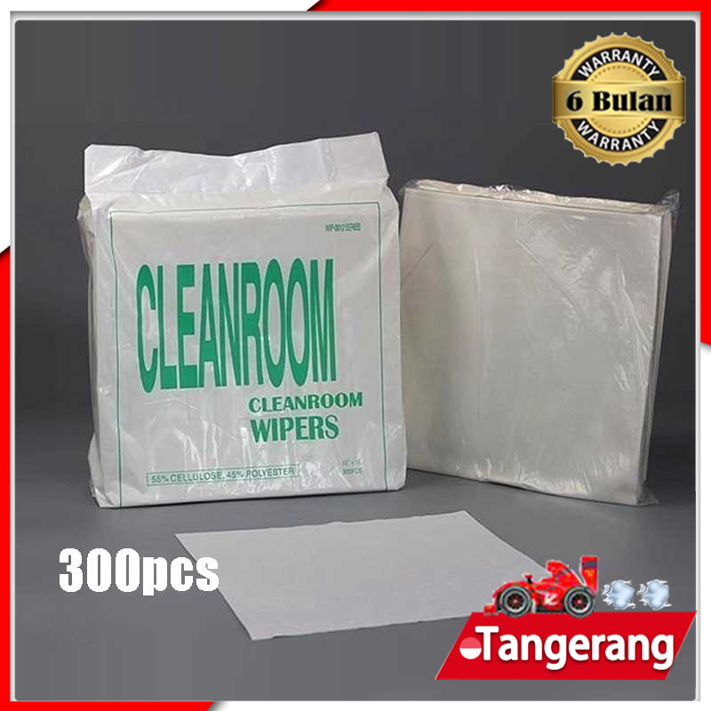 300pcs/set Dust Free Cloth Cleanroom Wipers 9&quot; x 9&quot; 20*20cm Kain Pembersih Debu Komponen Non-Woven Wipes