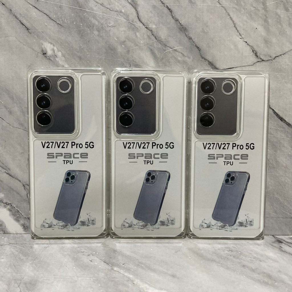 SoftCase Vivo V27 5G Vivo V27 Pro Vivo V27e Vivo Y02 Case Bening Clear SPACE TPU Jelly White_Cell