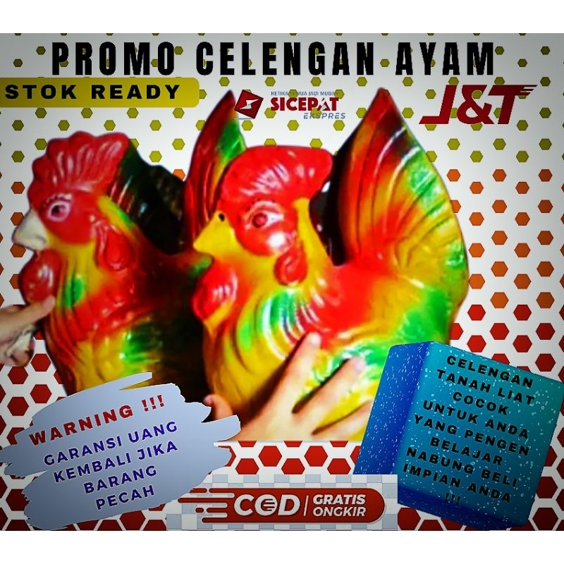 celengan tanah liat karakter ayam jago viral terbaru bisa cod