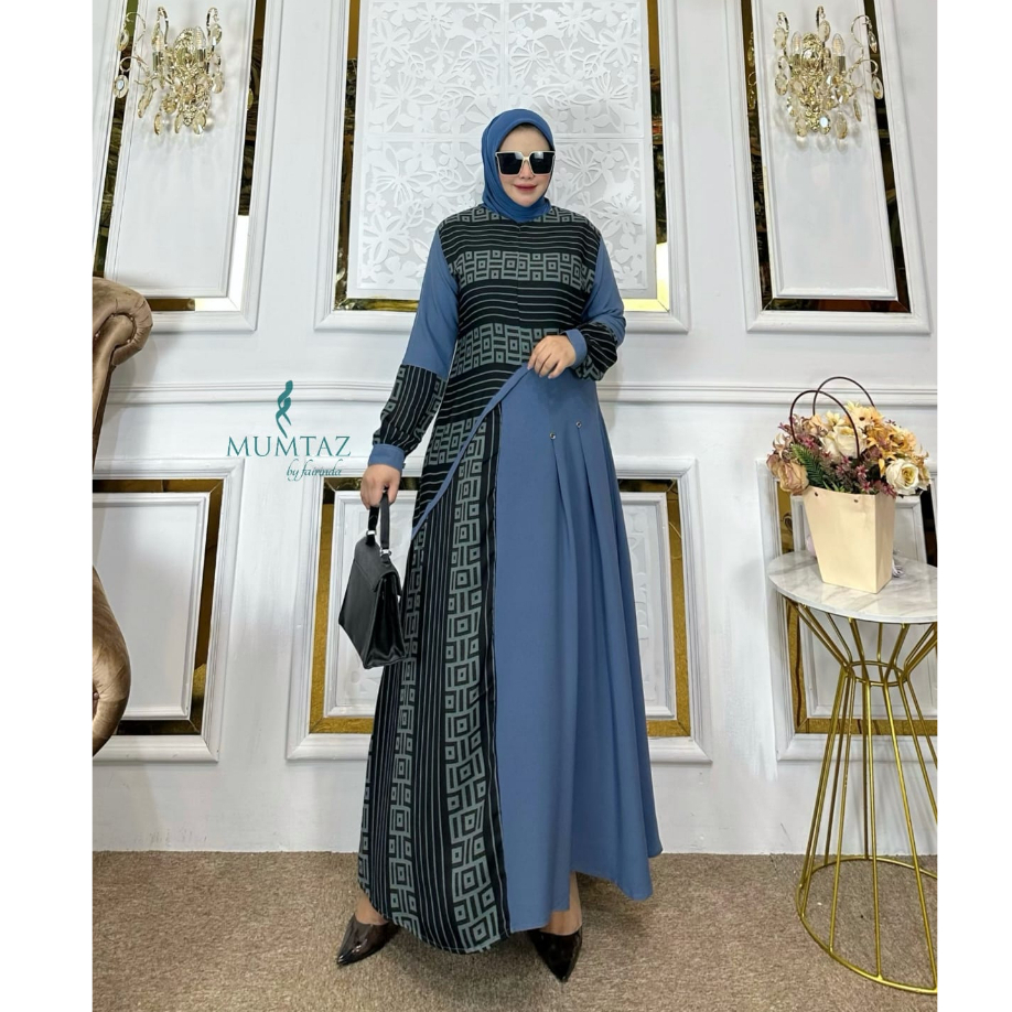 SHANUM ADHA DRESS ITYCREPE ORI BY MUMTAZ VIOLA GAMIS WANITA MEWAH FASHION MUSLIMAH CASUAL