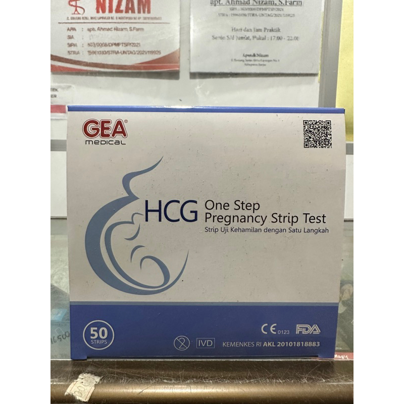 Tes kehamilan GEA  /  Tespek Gea / HCG Urine Pregnancy Perstrip