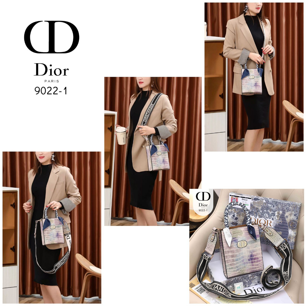 Tas Christian Dior Petit Sac Plat Brilliant Alligator Sling Bag 9022-1 ASD 89 batam impor original f