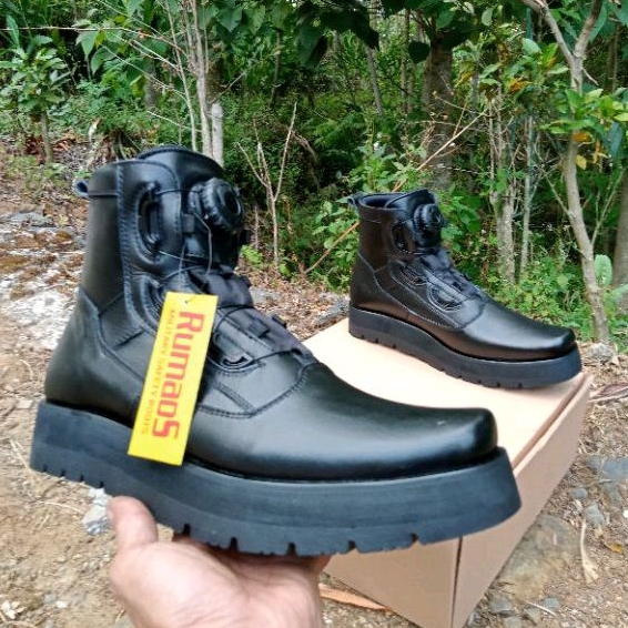 Rumaos sepatu PDH  PRIA DINAS kantoran  taliputar outsole tebal 4-5 CM kulit