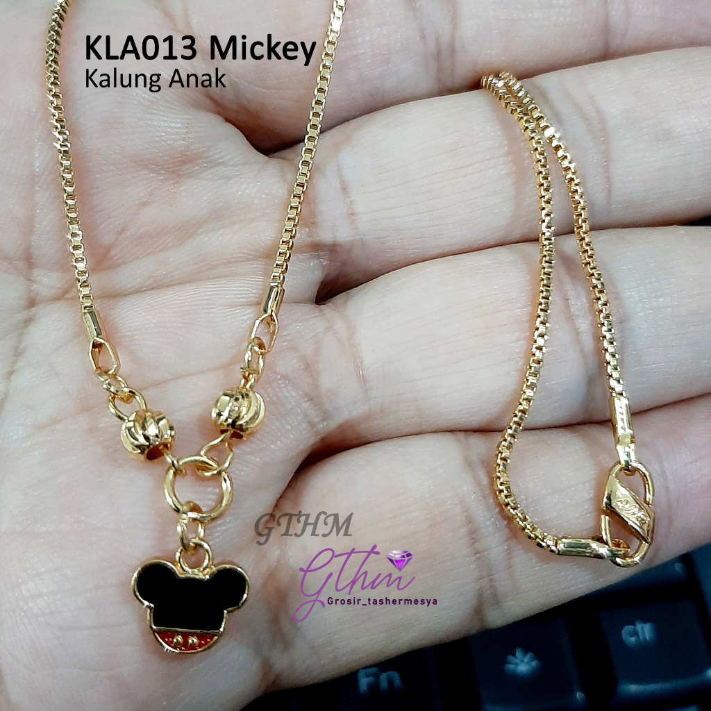 Kalung Anak Miky Mini Model kalung Italy dan liontin perhiasan fashion Import Anti Karat kla013