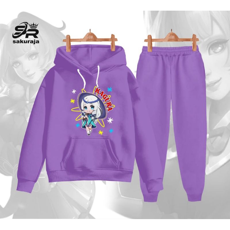 setelan sweater Hoodie anak karakter ML kagura