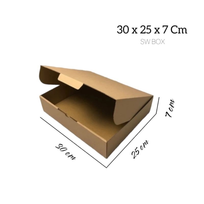 

kardus/karton uk 30x25x7 cm model die cut kotak/pizza dll