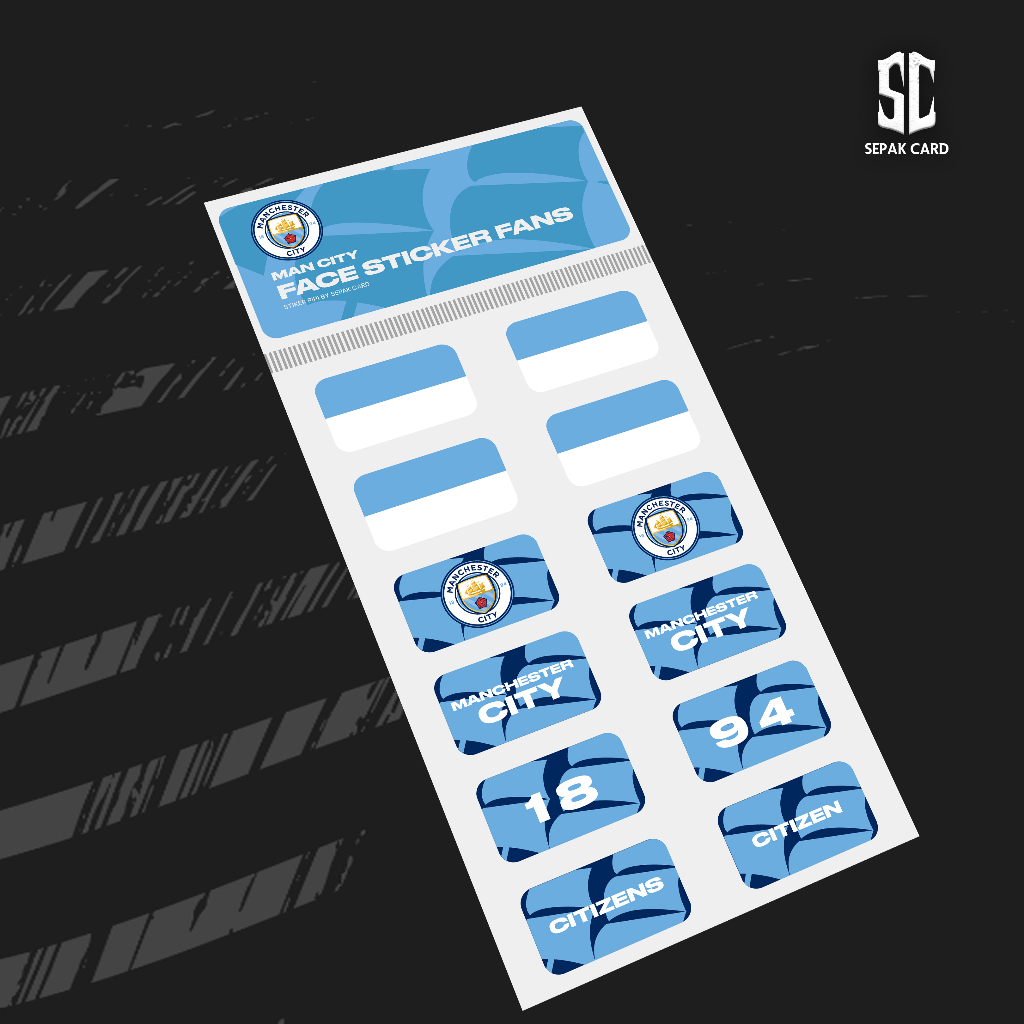 STIKER WAJAH MANCHESTER CITY | STIKER PIPI MANCHESTER CITY KUALITAS PREMIUM