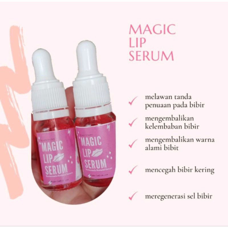 [botol kaca] magic lip serum original memperbaiki bibir || lips serum magic botol kaca