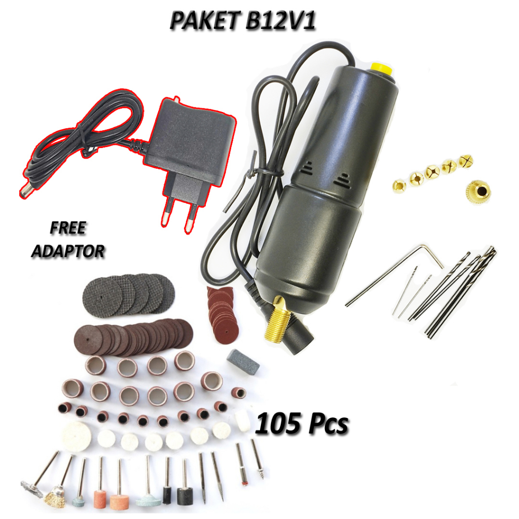 Bor Mini 12V DC Mini Drill PCB Electric Engraver Grinder Gerinda Electrik Listrik Alat Ukir Kayu Amplas Alat Pemotong