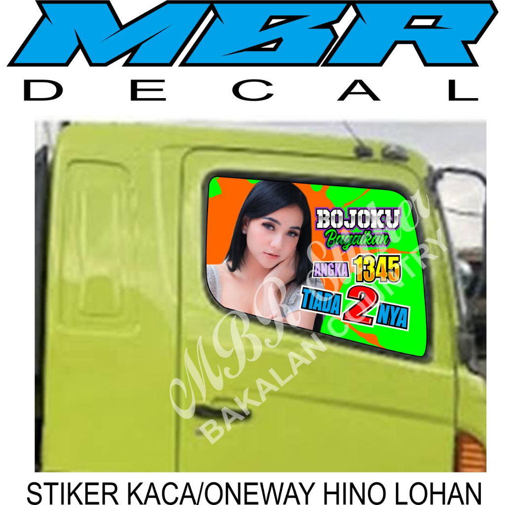 stiker oneway/stiker kaca truk hino lohan