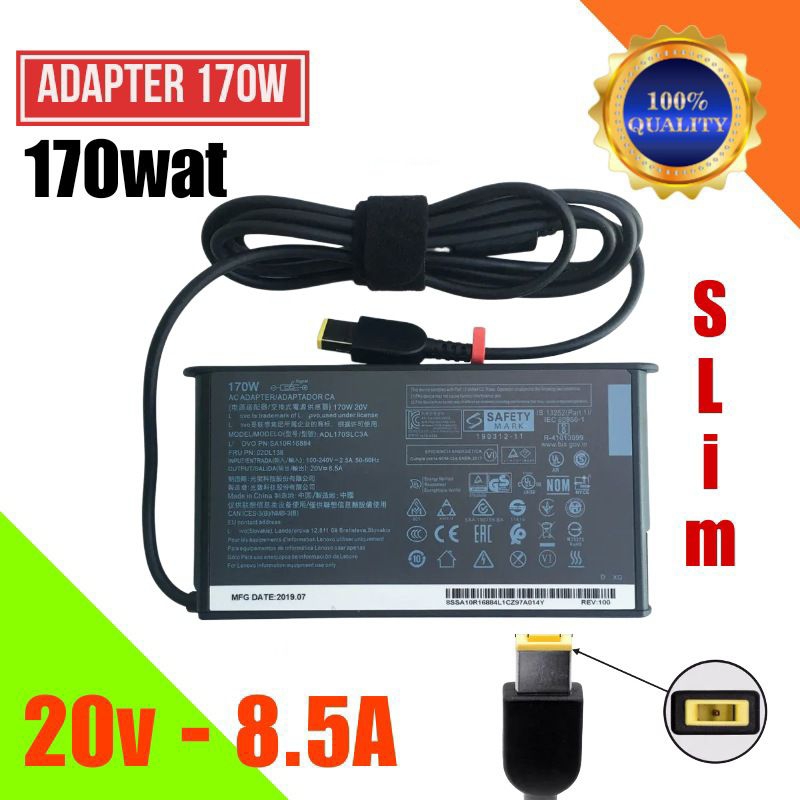 Charger Casan Laptop Lenovo 20v - 8.5A 170w Slim Legion