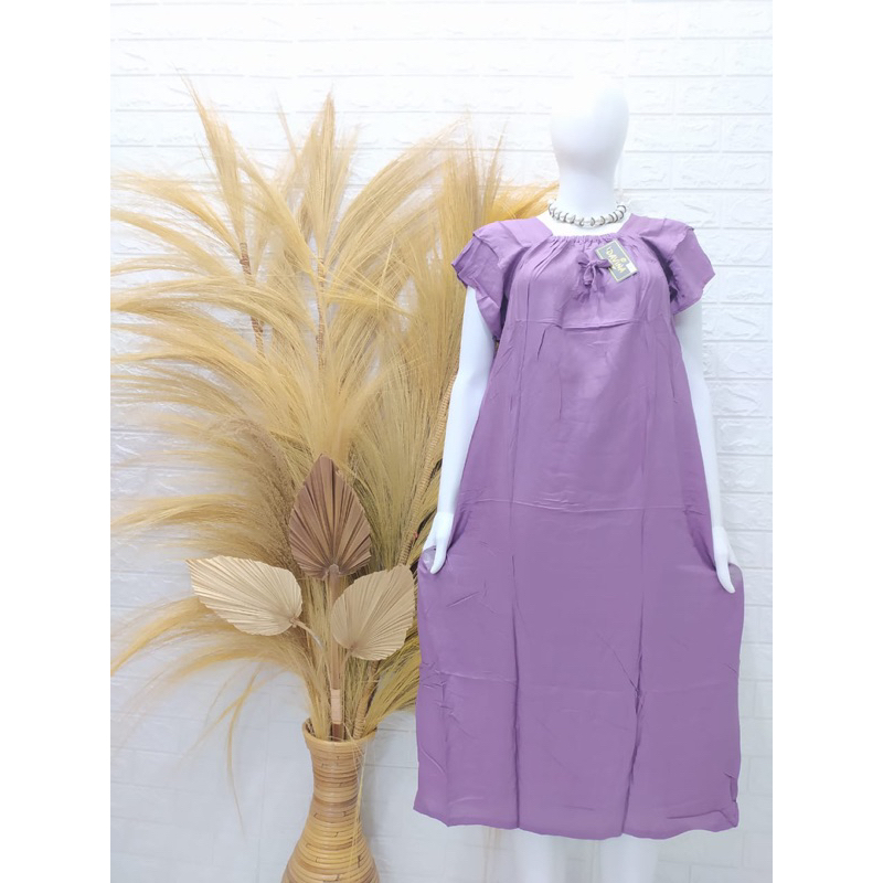 Daster Pita Tangan Susun Polos