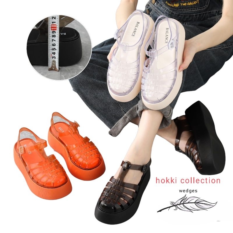 wedges karet jelly import tinggi sol 7 cm