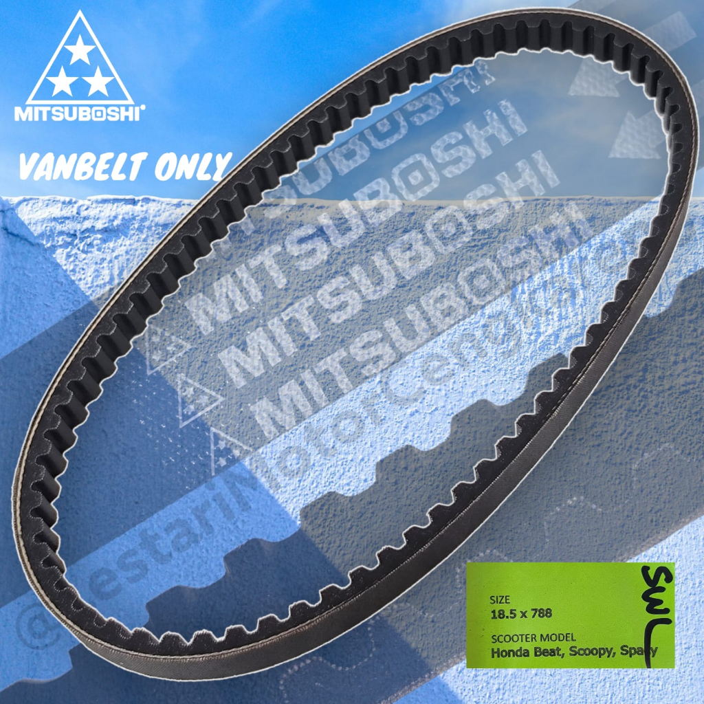 VANBELT V-BELT BEAT SCOOPY SPACY KARBU KARBURATOR KVY ASLI MITSUBOSHI