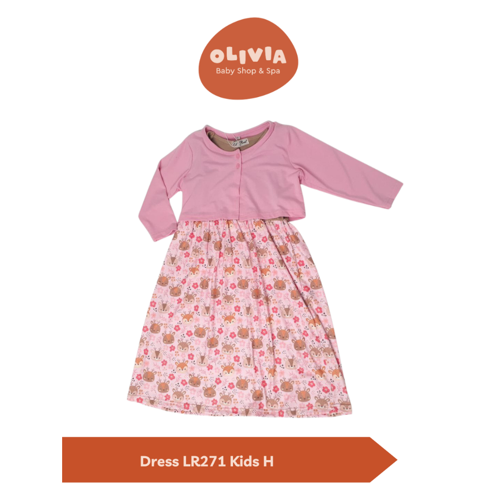 Dress Anak Perempuan Model Cardigan - Dress LR271 Kids H