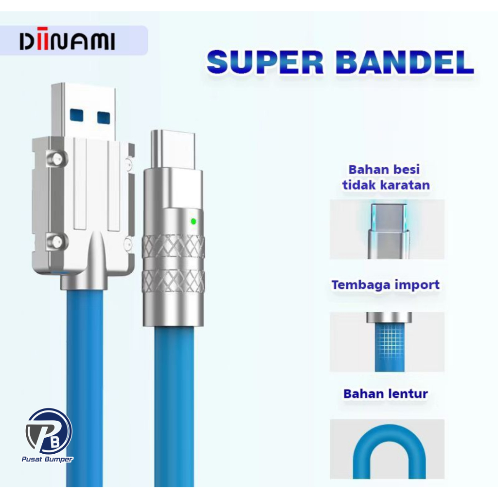 Kabel Data Diinami M11 6A 1200 mm Fast Charging