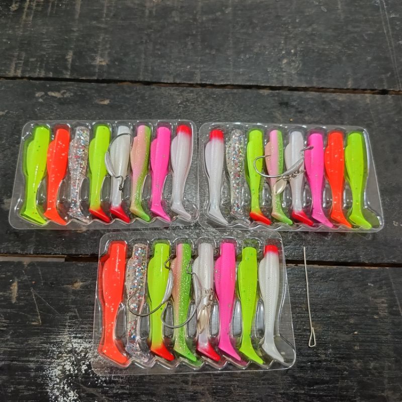 SOFT LURE 6CM ISI 8PCS I UMPAN CASTING IKAN GABUS DAN TOMAN