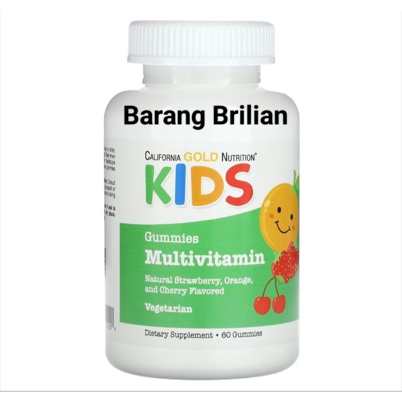 California Gold Nutrition CGN Kid's Multi Vitamin Gummies, Gelatin Free, Mixed Berry and Fruit Flavo