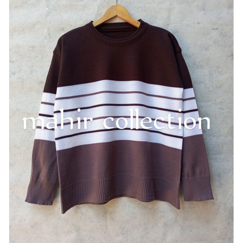 Tricolor/Sweater rajut wanita/atasan rajut wanita/atasan blus  sweater