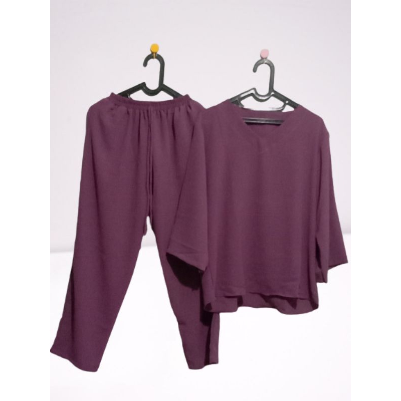 ONE SET WANITA / BAJU WANITA CRINKLE // SETELAN CRINKLE // SETELAN KEKINIAN