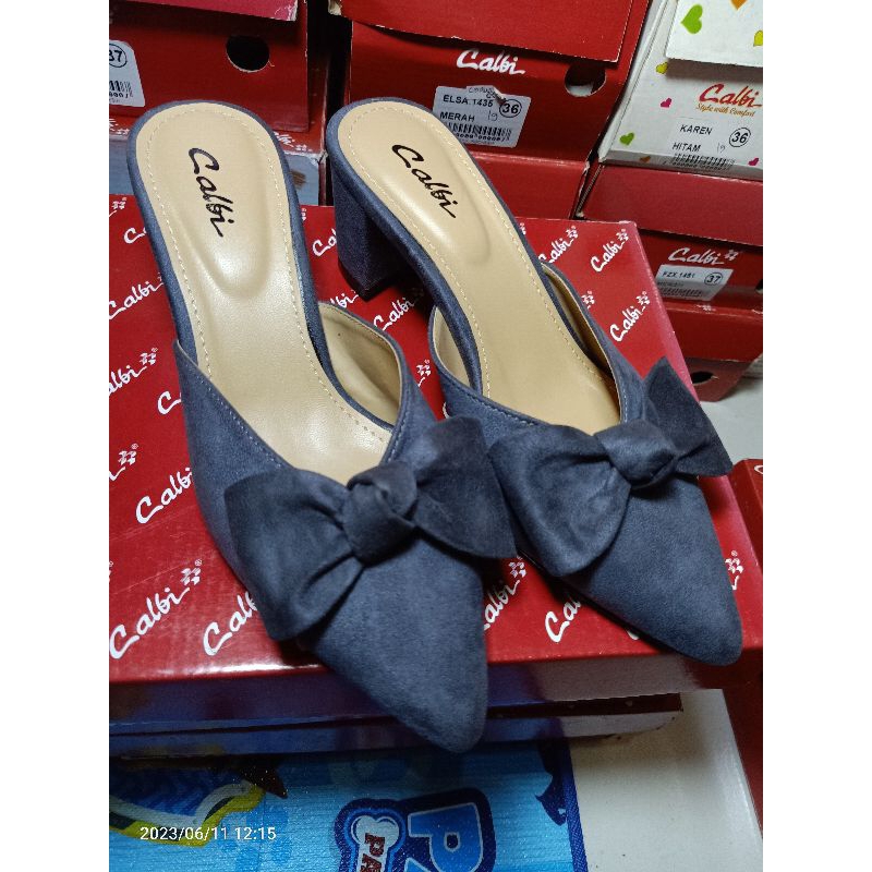 calbi sandal bustong mules wanita hera