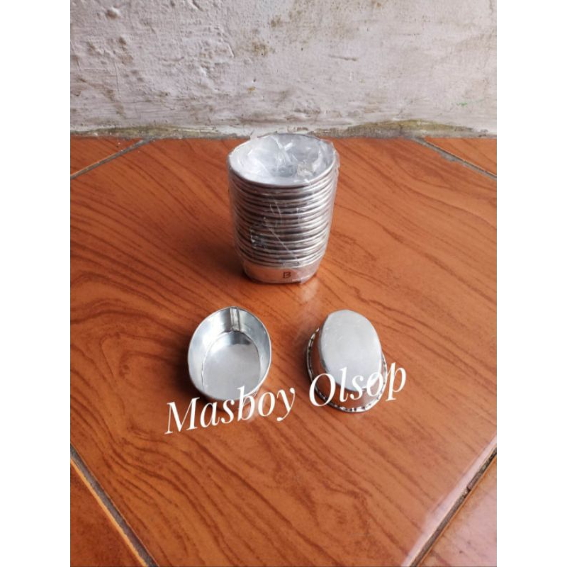 20 Pcs Loyang Cetakan Kue Bika Ambon Oval Bak Oval Mini Loyang Oval B