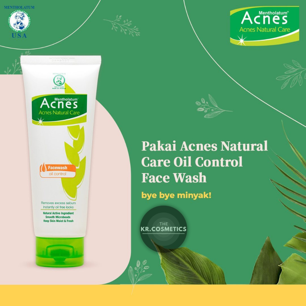 Acnes Natural Care Face Wash Oil Control pembersih muka berminyak 50 gr 100gr