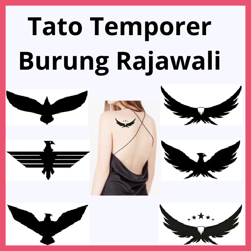 tato temporer tatto temporer tato palsu stiker tato burung rajawali kecil