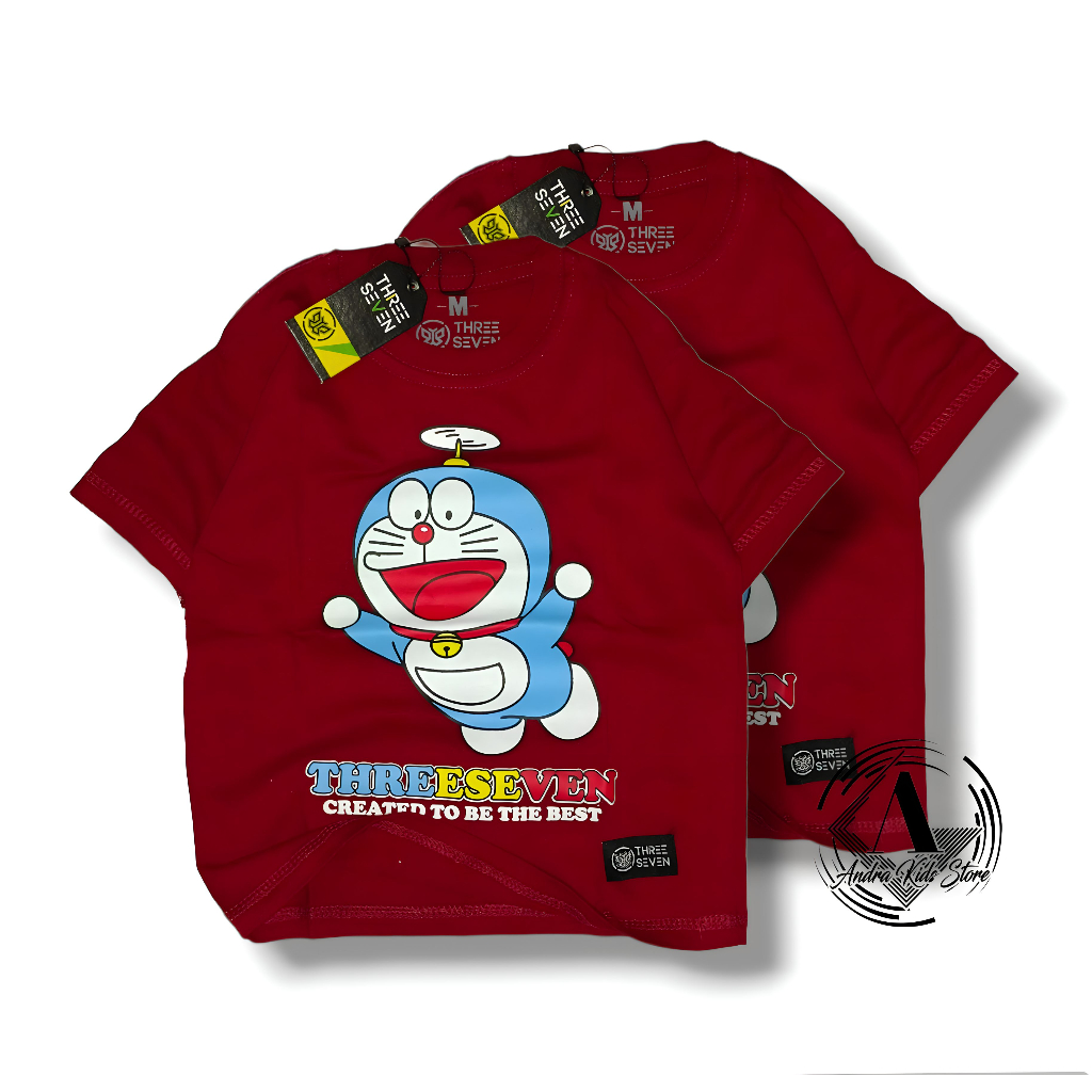 Kaos distro anak cewek cowok karakter Doraemon