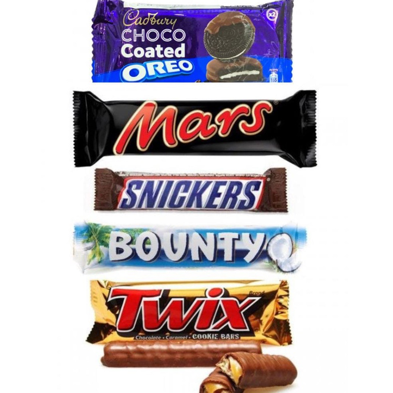 BOUNTY - SNICKERS - MARS - TWIX - BISKREM - OREO - KITKAT COKLAT ARAB IMPORT PER PCS