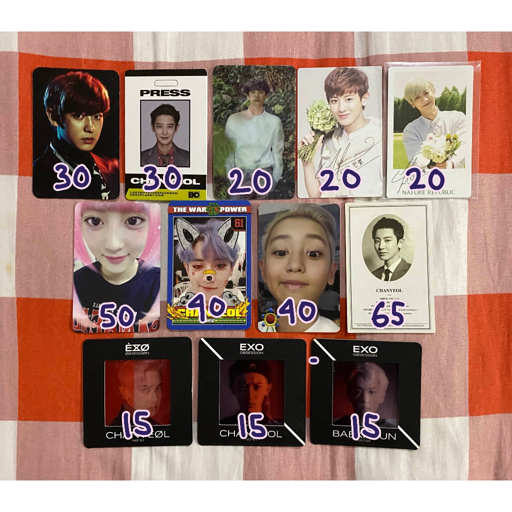 Wts pc photocard exo chanyeol ls ver 2 lenti nature republic natrep jihyo for life what a life wal s