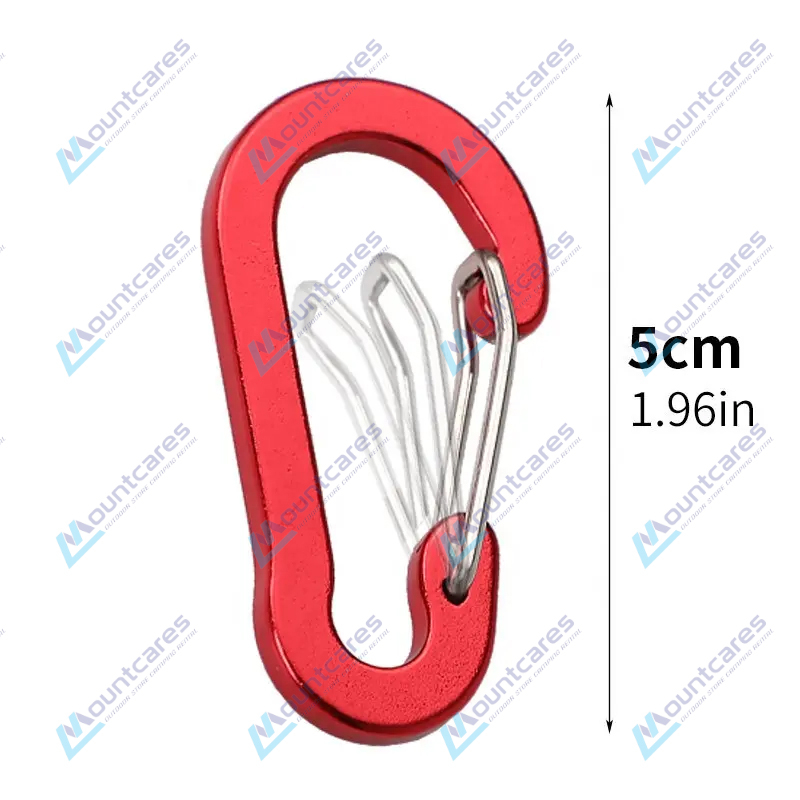 Carabiner 4D Flat Alumunium Alloy Ganci Gantungan Kunci Karabiner Mini Serbaguna